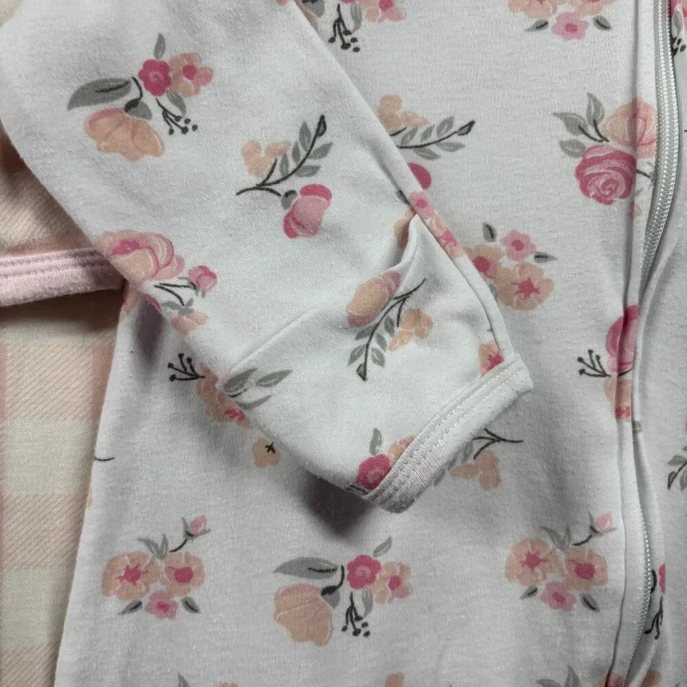 HB Hudson Baby Sleep Sack LOT Woodland Animals Pink Plaid Girl 12-18 Months Q113